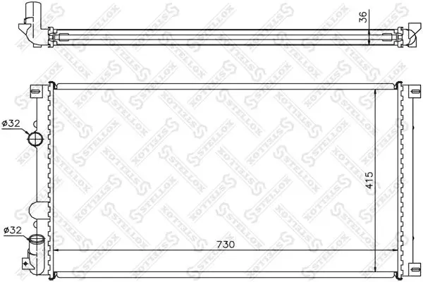 Handler.Part Radiator, engine cooling Stellox 1026169SX 1