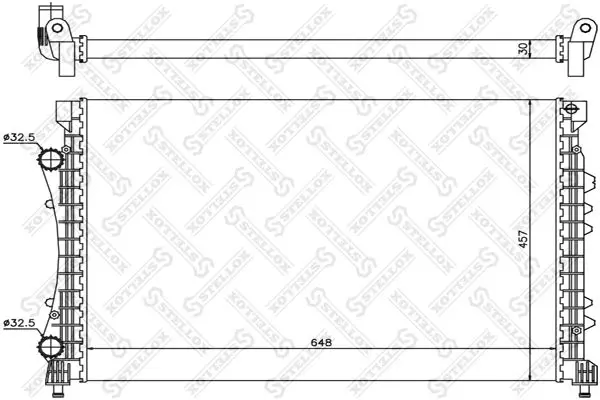 Handler.Part Radiator, engine cooling Stellox 1026180SX 1