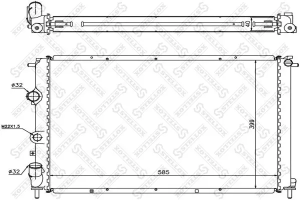 Handler.Part Radiator, engine cooling Stellox 1026216SX 1