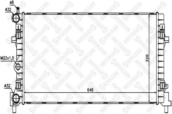 Handler.Part Radiator, engine cooling Stellox 1026222SX 1