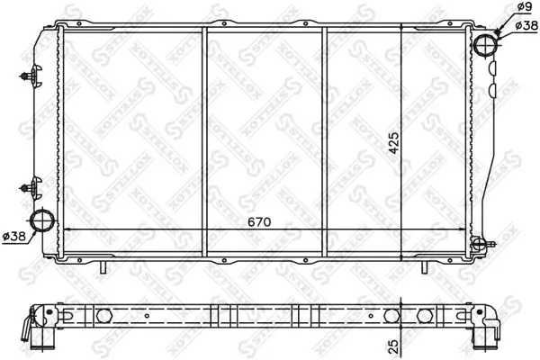 Handler.Part Radiator, engine cooling Stellox 1026242SX 1