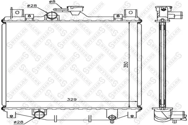 Handler.Part Radiator, engine cooling Stellox 1026255SX 1