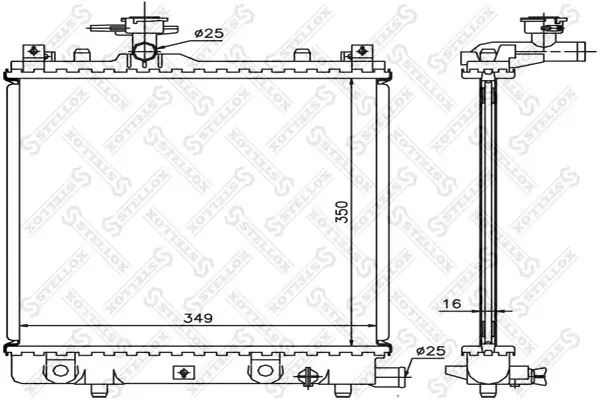 Handler.Part Radiator, engine cooling Stellox 1026260SX 1