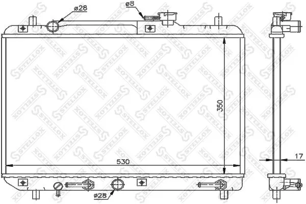 Handler.Part Radiator, engine cooling Stellox 1026261SX 1