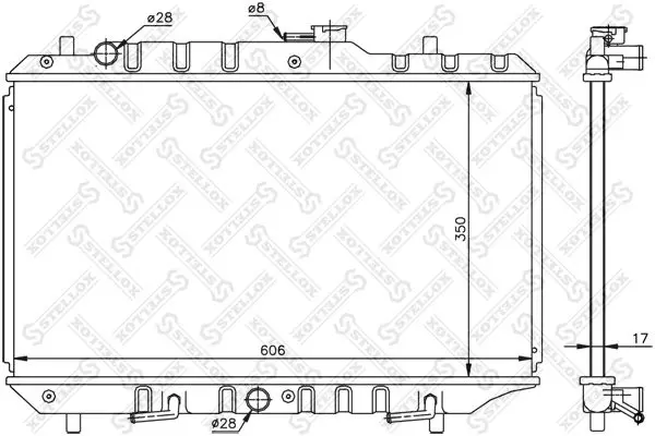 Handler.Part Radiator, engine cooling Stellox 1026265SX 1