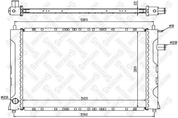 Handler.Part Radiator, engine cooling Stellox 1026274SX 1