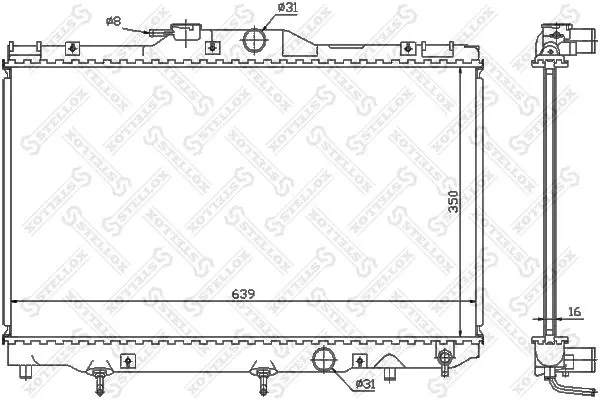 Handler.Part Radiator, engine cooling Stellox 1026299SX 1