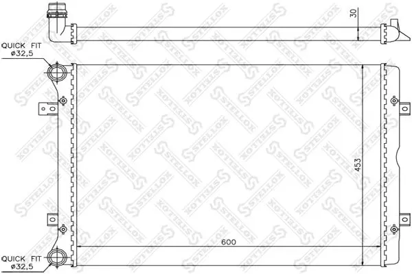 Handler.Part Radiator, engine cooling Stellox 1026403SX 1