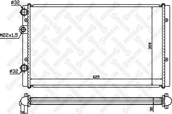 Handler.Part Radiator, engine cooling Stellox 1026419SX 1