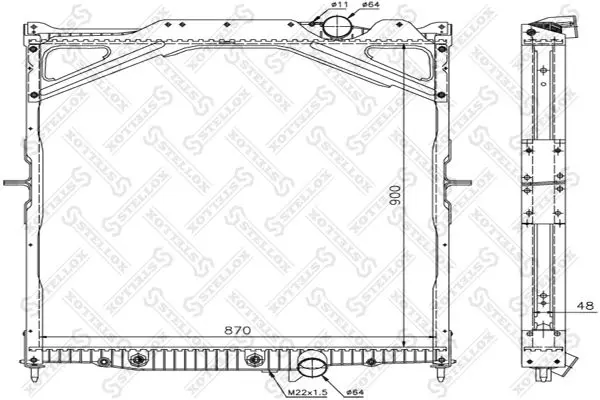 Handler.Part Radiator, engine cooling Stellox 1026441SX 1