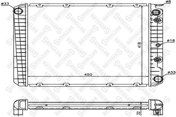 Handler.Part Radiator, engine cooling Stellox 1026442SX 1