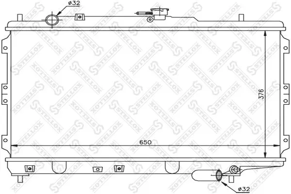 Handler.Part Radiator, engine cooling Stellox 1026467SX 1