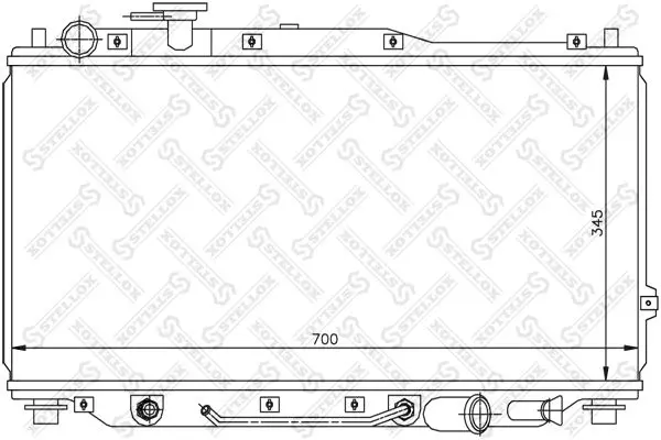 Handler.Part Radiator, engine cooling Stellox 1026469SX 1