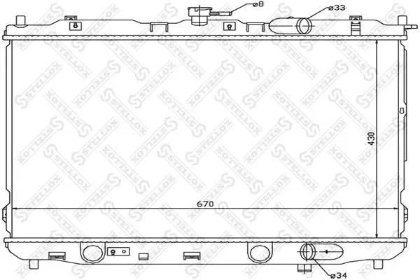 Handler.Part Radiator, engine cooling Stellox 1026488SX 1