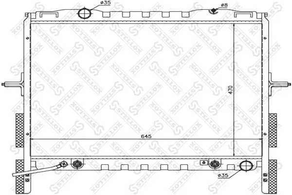 Handler.Part Radiator, engine cooling Stellox 1026494SX 1