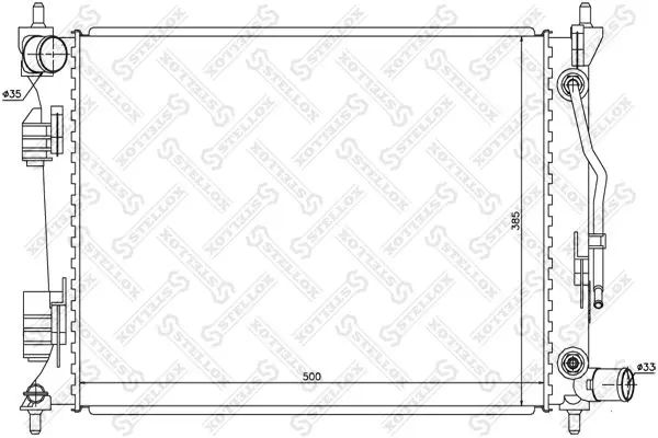 Handler.Part Radiator, engine cooling Stellox 1026518SX 1