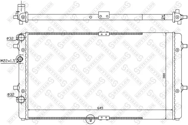 Handler.Part Radiator, engine cooling Stellox 1026569SX 1