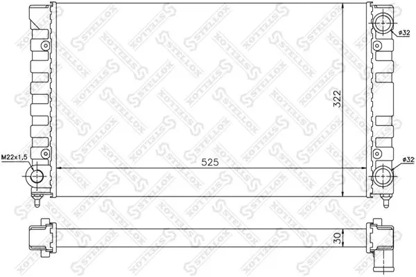 Handler.Part Radiator, engine cooling Stellox 1026574SX 1