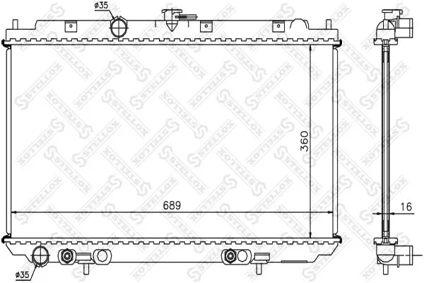 Handler.Part Radiator, engine cooling Stellox 1026578SX 1