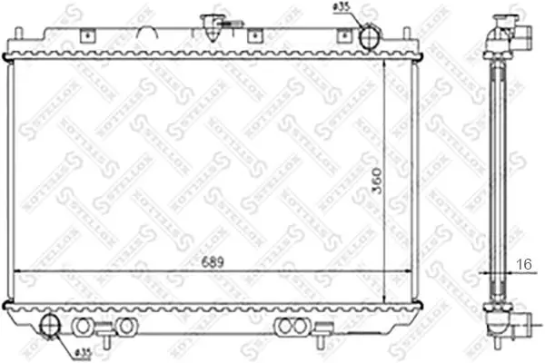 Handler.Part Radiator, engine cooling Stellox 1026580SX 1