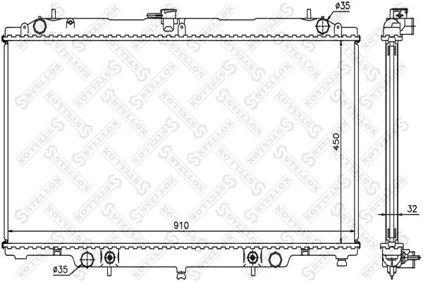 Handler.Part Radiator, engine cooling Stellox 1026582SX 1