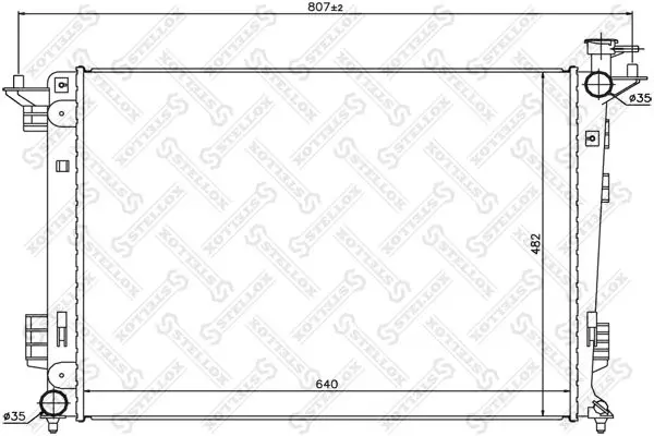 Handler.Part Radiator, engine cooling Stellox 1026616SX 1