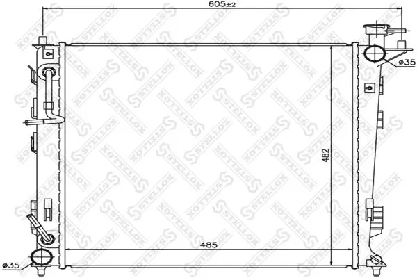 Handler.Part Radiator, engine cooling Stellox 1026617SX 1