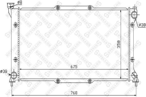 Handler.Part Radiator, engine cooling Stellox 1026638SX 1