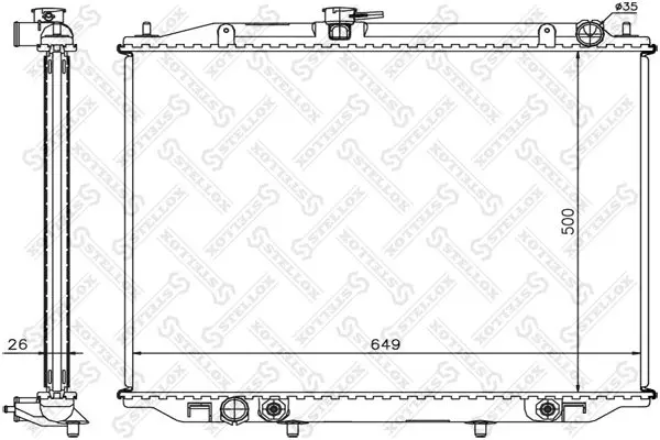 Handler.Part Radiator, engine cooling Stellox 1026719SX 1