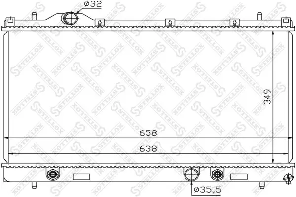 Handler.Part Radiator, engine cooling Stellox 1026742SX 1