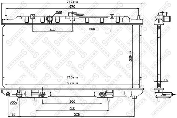 Handler.Part Radiator, engine cooling Stellox 1026768SX 1