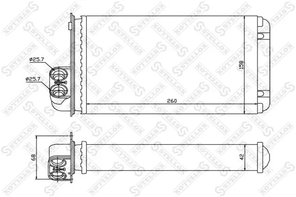 Handler.Part Heat exchanger, interior heating Stellox 1035000SX 1