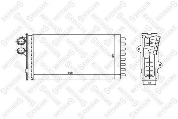 Handler.Part Heat exchanger, interior heating Stellox 1035002SX 1