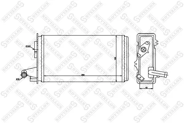 Handler.Part Heat exchanger, interior heating Stellox 1035006SX 1