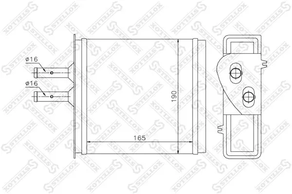 Handler.Part Heat exchanger, interior heating Stellox 1035007SX 1