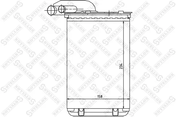 Handler.Part Heat exchanger, interior heating Stellox 1035014SX 1