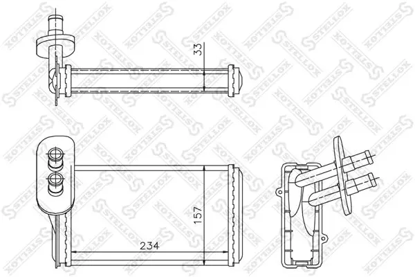 Handler.Part Heat exchanger, interior heating Stellox 1035019SX 1