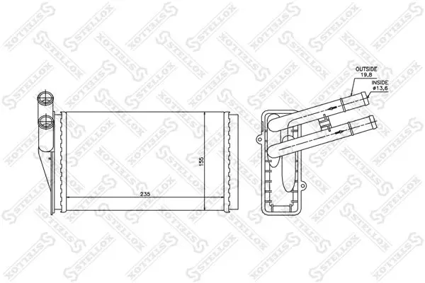 Handler.Part Heat exchanger, interior heating Stellox 1035021SX 1