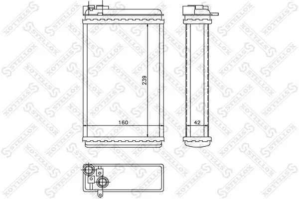 Handler.Part Heat exchanger, interior heating Stellox 1035046SX 1