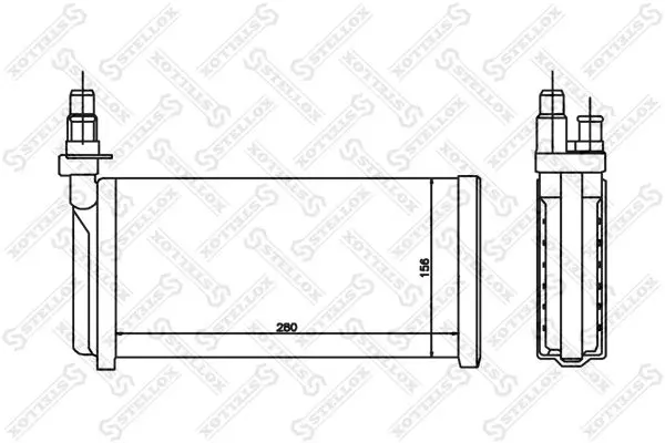 Handler.Part Heat exchanger, interior heating Stellox 1035052SX 1