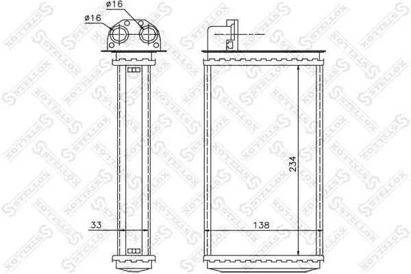 Handler.Part Heat exchanger, interior heating Stellox 1035059SX 1