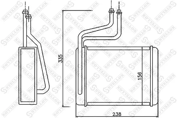 Handler.Part Heat exchanger, interior heating Stellox 1035070SX 1