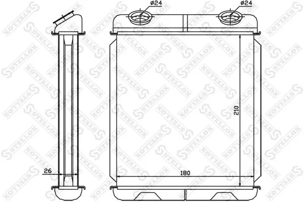 Handler.Part Heat exchanger, interior heating Stellox 1035085SX 1