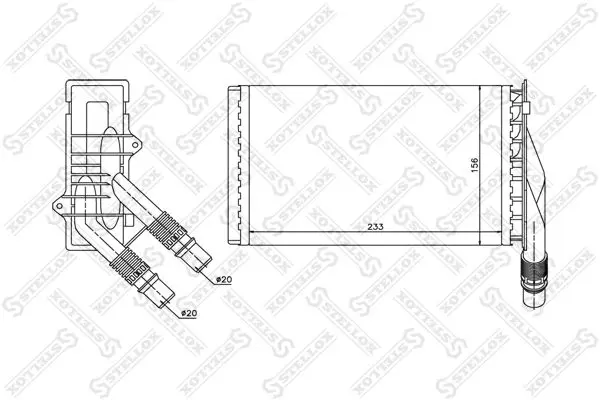 Handler.Part Heat exchanger, interior heating Stellox 1035107SX 1