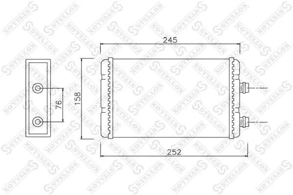 Handler.Part Heat exchanger, interior heating Stellox 1035118SX 1