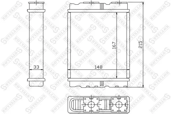 Handler.Part Heat exchanger, interior heating Stellox 1035136SX 1