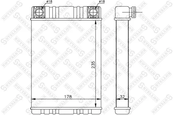 Handler.Part Heat exchanger, interior heating Stellox 1035144SX 1