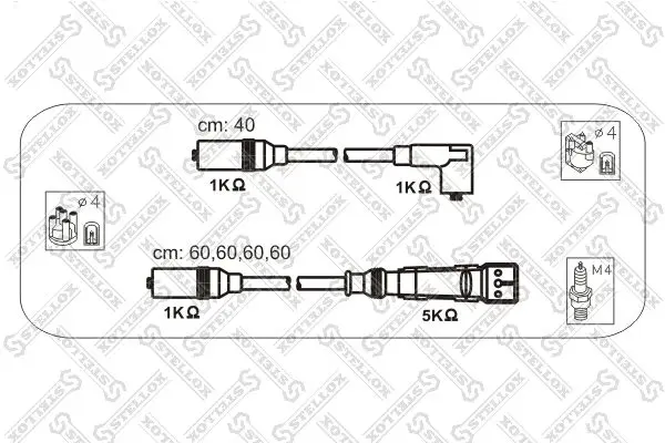 Handler.Part Ignition cable kit Stellox 1038330SX 1