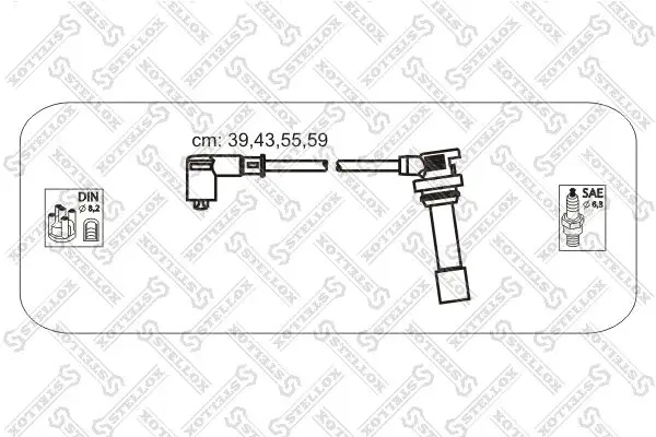 Handler.Part Ignition cable kit Stellox 1038459SX 1