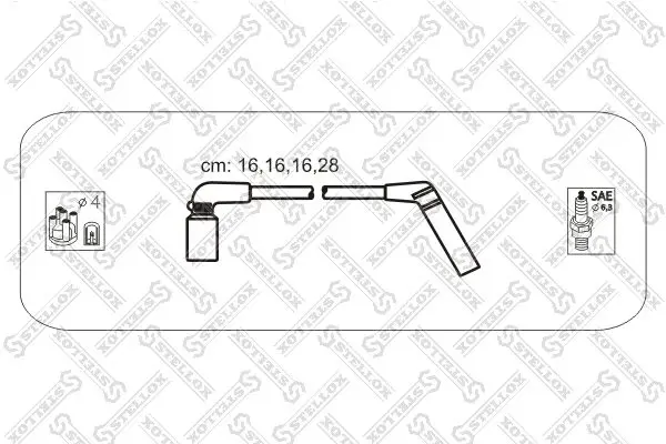 Handler.Part Ignition cable kit Stellox 1038569SX 1